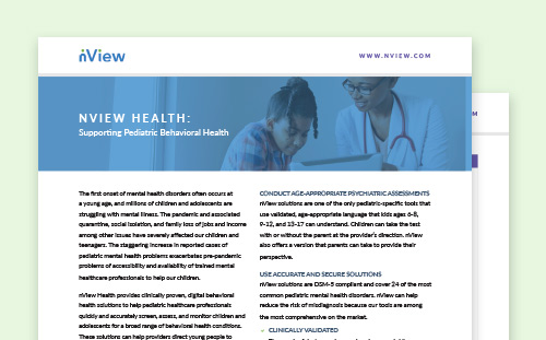 nView Health: Supporting Pediatric Behavioral Health